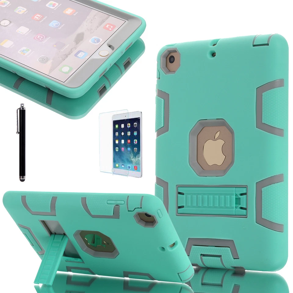 Shockproof Heavy Duty Stand Case Cover For iPad 6th/5th/mini 4/Air 1/2/Pro 12.9" - Image 1 of 4