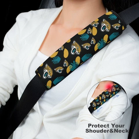 Jacksonville Jaguars 2pcs Car Seat Belt Pad Printed Shoulder Pad Cover Universal Cover