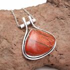 Red Jasper Gemstone Mother's Day Handmade 925 Silver Jewelry Necklace 20 in