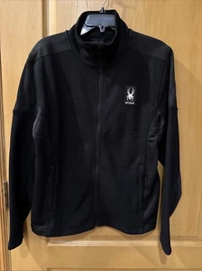 Schwarze Herren Spider Reißverschluss vorne Jacke Gr. Small - Bild 1 von 7