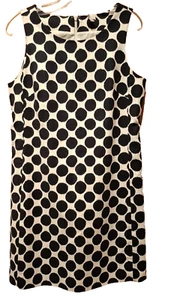 GAP M Brenda Black Polka Dot Dress Sleeveless Retro 60s Back Zip Lined - Bild 1 von 3