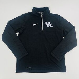 Nike University of Kentucky Sweater Mens Small Black 1/4 Zip Pullover