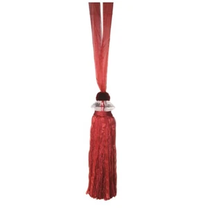 2 x Solitaire Red Tassel rope curtain tieback embrace cord ties holdback - Picture 1 of 2