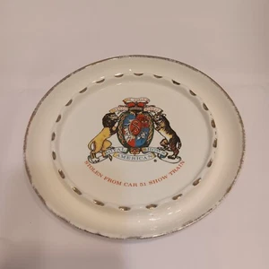 Vintage Royal American Shows Car 51 Show Train Ashtray Forrester-Smith Tampa Fla - Picture 1 of 4