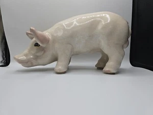 Farmhouse Pig Ceramic Crackle Glaze  - Picture 1 of 24