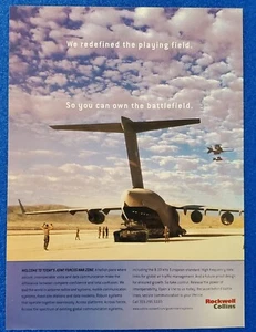 1998 ROCKWELL COLLINS MILITARY COMMUNICATION CONTRACTORS ORIGINAL COLOR PRINT AD - Picture 1 of 1