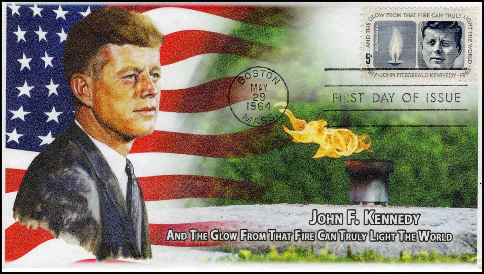 AO-1246-1, 1964, John F Kennedy, Add-on Cachet, First Day Cover, SC 1246 - Image 1 of 1