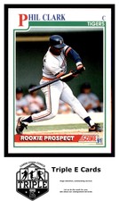 1991 Score #756 Phil Clark RC Detroit Tigers ~A3P