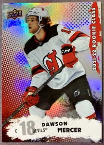 2021-22 Upper Deck Rookie Class #RC-18 Dawson Mercer New Jersey Devils RC - Bild 1 von 1