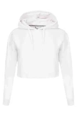 Womens Ladies Girls Crop Top Hoodie Plain Pullover Sweatshirts Hoodies Jumpers - Image 1 of 4