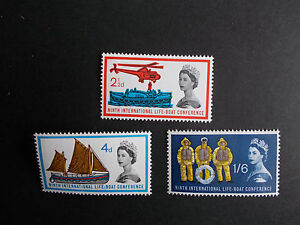 1963 Lifeboat Phosphor Complete Set of 3 (SG 639p-641p) Cat £48 L/Mounted Mint