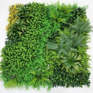 Künstliche grüne Wand Deluxe Laub Wohnwandpaneele - 100 x 100 cm (6965) - Bild 1 von 6