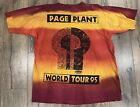 Vintage 1995 Jimmy Page Robert Plant Tour Tie Dye AOP XL Koszula Led Zeppelin