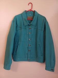 Rare Vintage Marithe Francois Girbaud Stone Washed Teal Denim Jacket Small USA - Picture 1 of 11