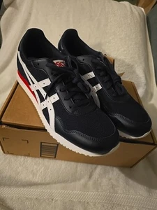 Asics Tiger Retro Runner Men's Size 11 Shoes Midnight Navy White Red Gorpcore - Picture 1 of 9