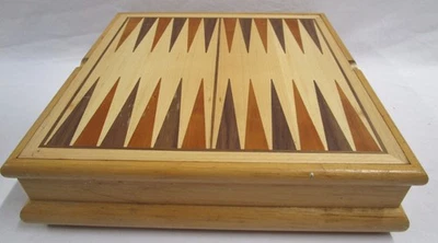 Wooden Multi-Game Set Chess Backgammon Dominoes Cards Compendium - Image 1 of 4