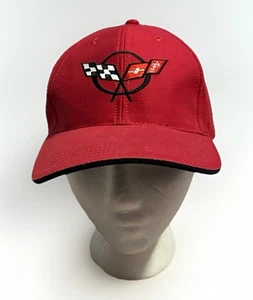Corvette Racing Logo Adjustable Red Hat/Cap - Picture 1 of 7