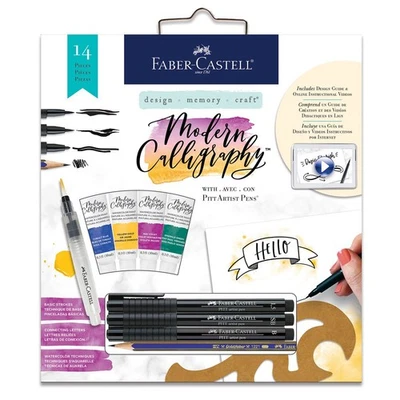 Calligraphy Kit 14 Piece Set with Pens & Watercolors Strong - Image 1 of 4