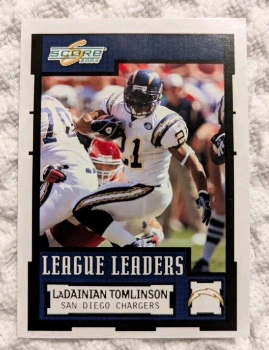 LaDainian Tomlinson 2004 League Leaders Score Card San Diego Chargers - Image 1 of 2