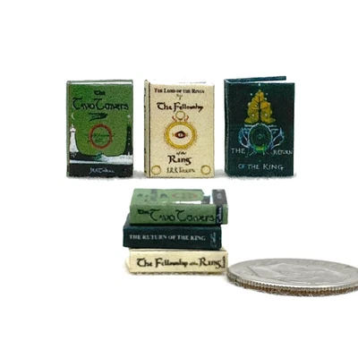 1:24 Scale LORD OF THE RINGS SET 3 Pc Miniature Illustrated Books - Image 1 of 4