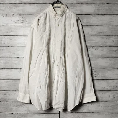 ISSEY MIYAKE мужчин белый хлопок плиссированные платье рубашка размер M длинным рукавом подержанные - Изображение 1 из 4