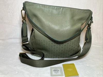 Bolso Bandolera Convertible Fossil Maya Hobo Hoja de Bahía Cuero Guijarro Foto 1 de 4