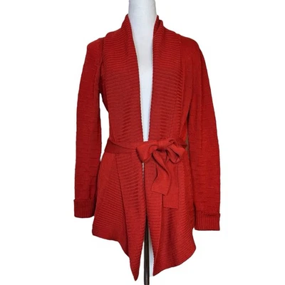 Cárdigan Suéter Chaqueta Lafayette 148 Cinturón Talla M Cápsula Texturizada Acanalada Boho Foto 1 de 4