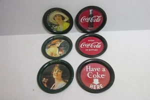 SET of 6 METAL COCA-COLA DRINK COASTERS - Picture 1 of 1
