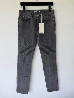 Nuevo Givenchy Hombre Vaqueros Denim Gris Gris Cubano Biker Fit Cremallera 29 Foto 1 de 4