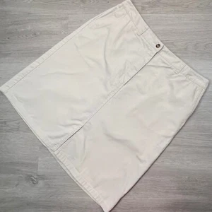 Eddie Bauer Womens Twill Skirt Sz 16P Khaki Midi Casual Outdoor Skirt Petite 16 - Picture 1 of 14