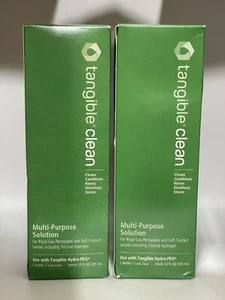 2x Tangible Clean Multi-Purpose Lens Solution Scleral /Gas Permeable 12oz Each - Picture 1 of 7