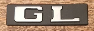 Ford GL Boot Badge x1 Retro 1990s Genuine Plastic silver chrome black Used Rare - Picture 1 of 9