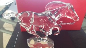 Baccarat Crystal Running Horse Figurines  - Picture 1 of 3