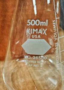 Kimax No. 26500 500 ml Erlenmeyerkolben Laborbecher 6er-Koffer - Bild 1 von 2
