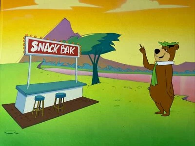 YOGI BEAR animation cel Hanna-Barbera cartoons production art vintage Cels I17 - Image 1 of 4