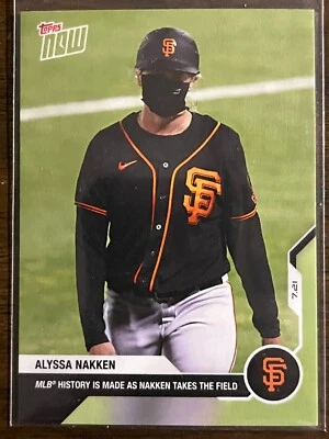 2020 Topps Now #ST-2 Alyssa Nakken San Francisco Giants - Image 1 of 2