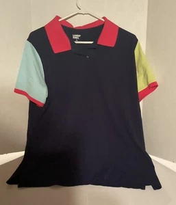 Lands End Womens Colorful Polo Shirt 1X - Picture 1 of 7