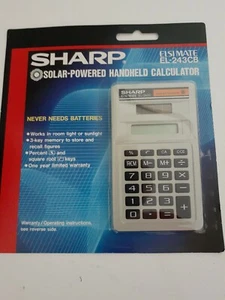 Sharp Solar Powered Calculator EL-243CB - Picture 1 of 2