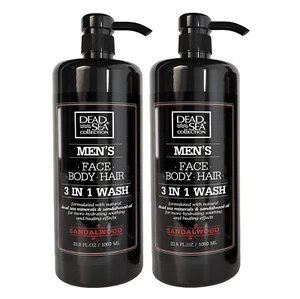 Mens Body Wash 3 in 1 – Sandalwood Body Wash for Men – Shower Gel – Shampoo –... - Picture 1 of 12