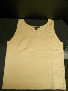 Lauren Ralph Lauren Women's Silk Blend Top Sleeveless Tank Tunic Shirt Size L - Picture 1 of 7