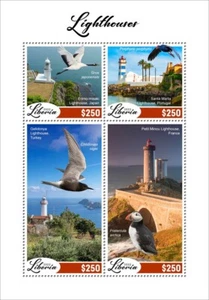 Liberia Stamps 2022 MNH Lighthouses Miniature Sheet 4 Stamps - Picture 1 of 1