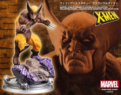 KOTOBUKIYA MARVEL WOLVERINE BROWN CUSTOME DANGER ROOM SESSIONS FINE ART STATUE - Image 1 of 4