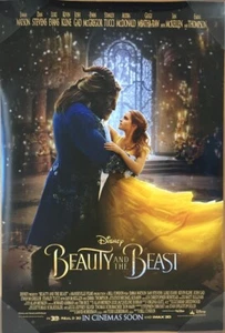BEAUTY AND THE BEAST MOVIE POSTER 2 Sided ORIGINAL DANCING VF 27x40 EMMA WATSON - Picture 1 of 2