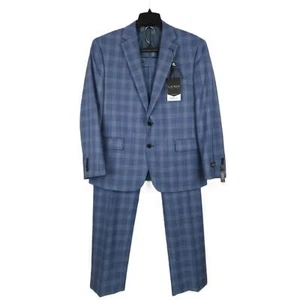 Lauren Ralph Lauren Classic-Fit Ultraflex 2-Piece Suit Blue Plaid 36R 32x30 NWT - Picture 1 of 9