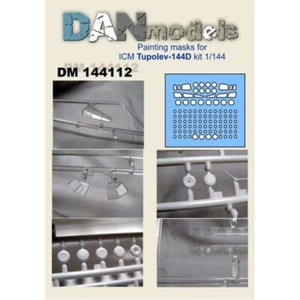 DAN Modelos 144112 Para Kit Escala 1:144 Máscaras de Pintura para Tu-144D, para Kit ICM - Imagen 1 de 8