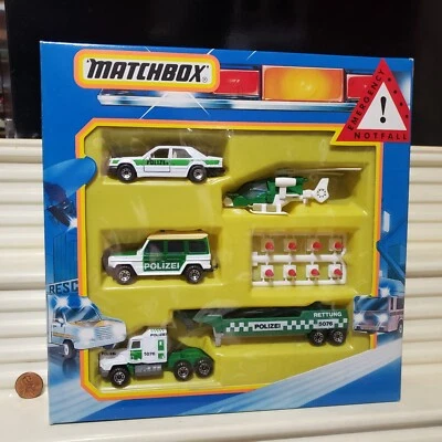 MATCHBOX 1992 Thailand EM-70 POLIZEI GIFT SET New Mint in C9 New Mint Box - Image 1 of 4