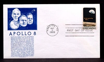 ANDERSON 1969 APOLLO 8 HOUSTON LOVELL BORMAN & ANDERS SPACE FDC MINT/FINE. - Image 1 of 2