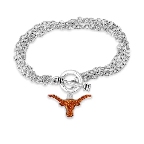 Texas Longhorns Game Day Glitter Toggle Bracelet Jewelry Gift Licensed UT Cover
