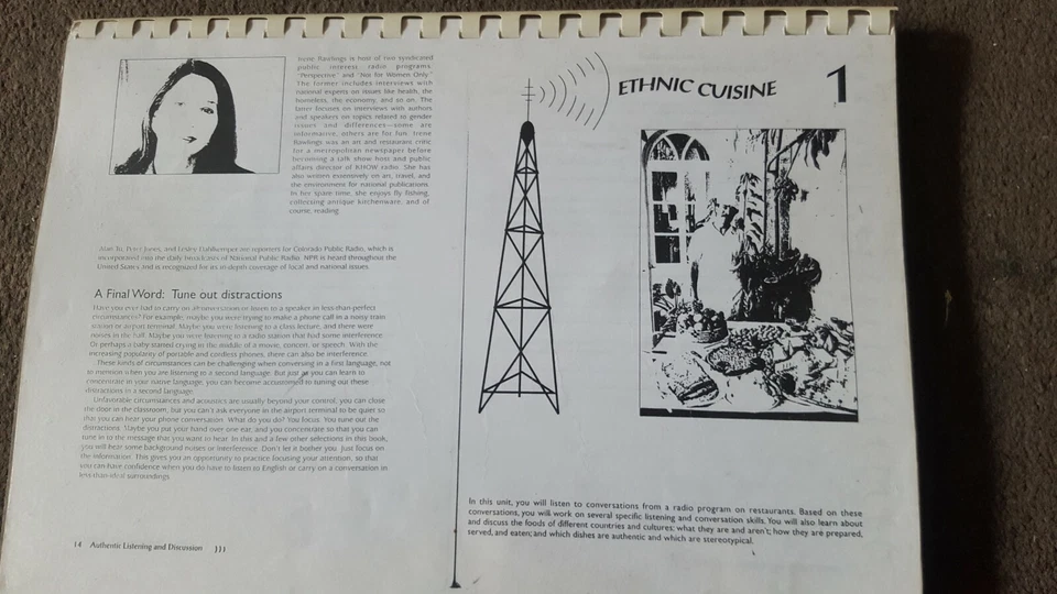 AUTHENTIC LISTENING AND DISCUSSION - RAWLINGS, ENGLISH, COPY BOOK __________ - Image 1 of 1