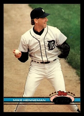 Mike Henneman 1991 Stadium Club #287a Detroit Tigers BASEBALL *084 - Image 1 of 2